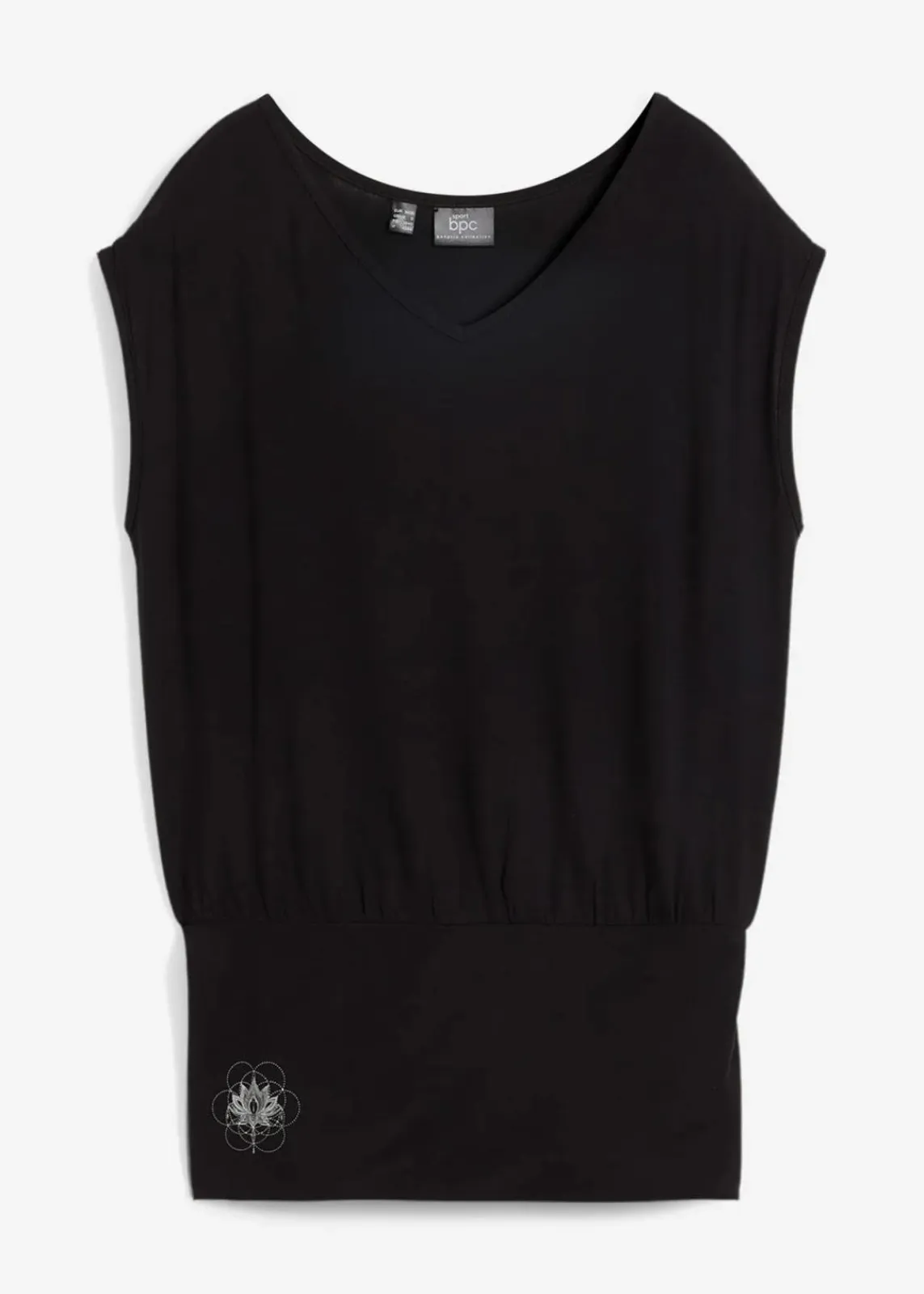 bonprix Wäsche·Homewear|Bekleidung·Strickmode^Loungewear-Shirt mit weitem Bund schwarz