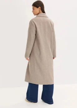 bonprix Bekleidung·Hosen|Jacken & Mäntel^Mantel taupe meliert