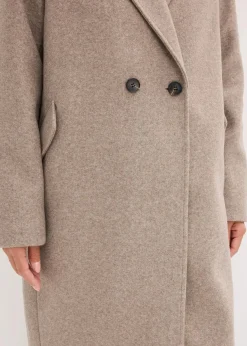 bonprix Bekleidung·Hosen|Jacken & Mäntel^Mantel taupe meliert