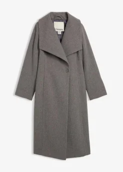 bonprix Jacken & Mäntel|Bekleidung·Hosen^Mantel aus Wollimitat grau meliert
