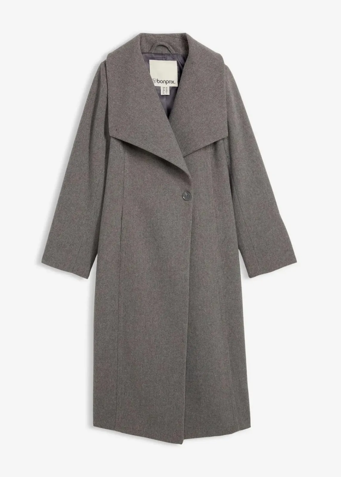bonprix Jacken & Mäntel|Bekleidung·Hosen^Mantel aus Wollimitat grau meliert