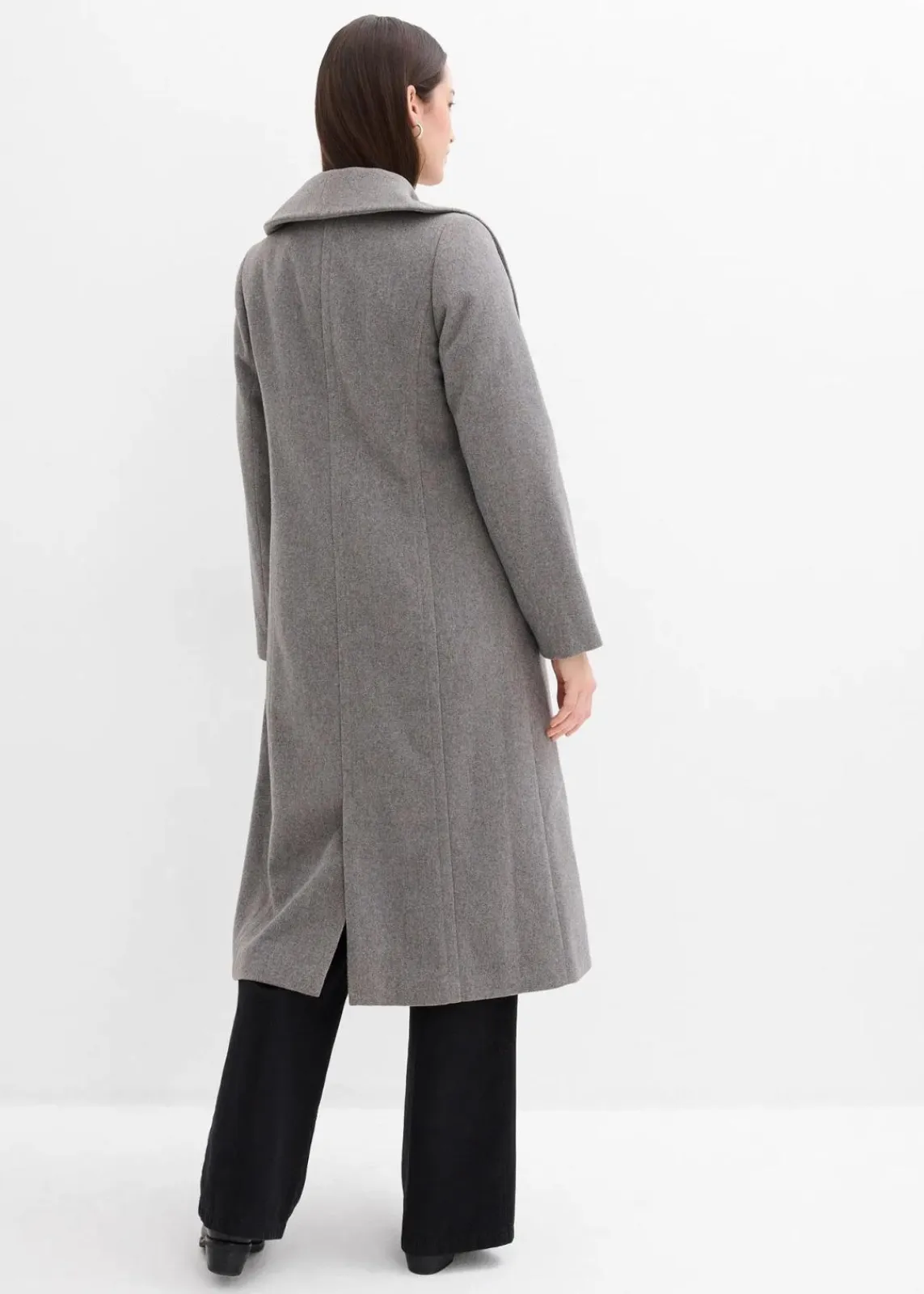 bonprix Jacken & Mäntel|Bekleidung·Hosen^Mantel aus Wollimitat grau meliert