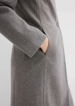 bonprix Jacken & Mäntel|Bekleidung·Hosen^Mantel aus Wollimitat grau meliert