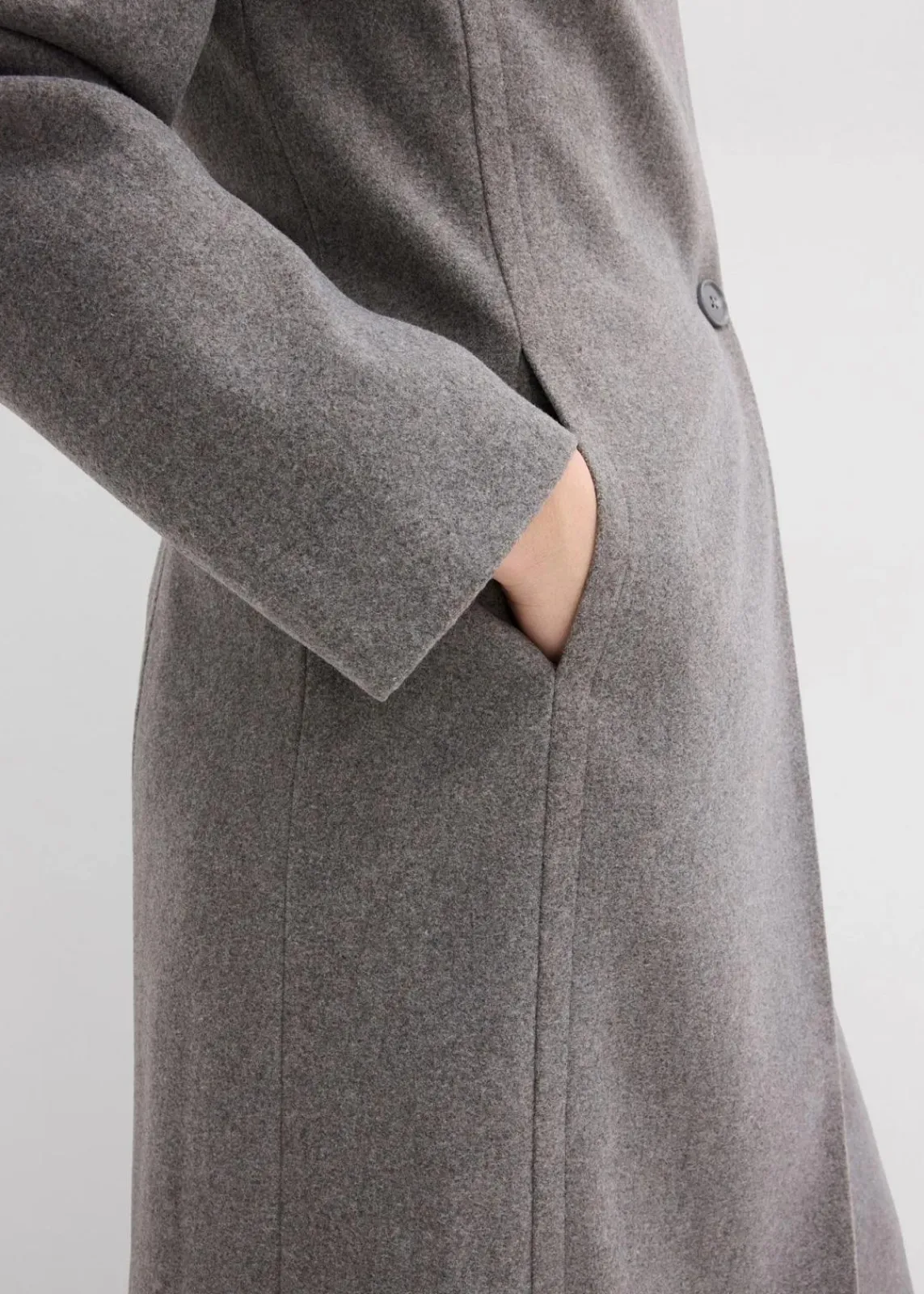 bonprix Jacken & Mäntel|Bekleidung·Hosen^Mantel aus Wollimitat grau meliert