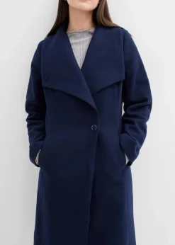 bonprix Jacken & Mäntel|Bekleidung·Hosen^Mantel aus Wollimitat dunkelblau
