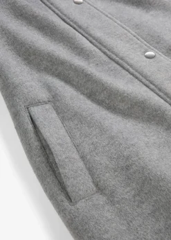bonprix Jacken & Mäntel|Bekleidung·Hosen^Mantel aus Wollimitat, Maxi-Länge grau meliert