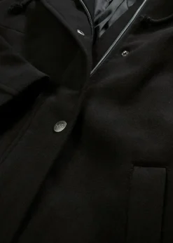 bonprix Bekleidung·Hosen|Jacken & Mäntel^Mantel aus Wollimitat, Maxi-Länge schwarz