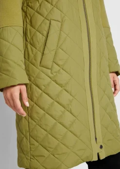 bonprix Jacken & Mäntel|Bekleidung·Hosen^Mantel in Materialmix goldoliv