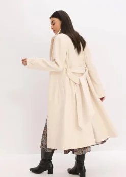 bonprix Jacken & Mäntel|Bekleidung·Hosen^Mantel in Wolloptik kieselbeige