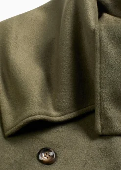 bonprix Bekleidung·Hosen|Jacken & Mäntel^Mantel in Wolloptik mit weitem Kragen dunkeloliv
