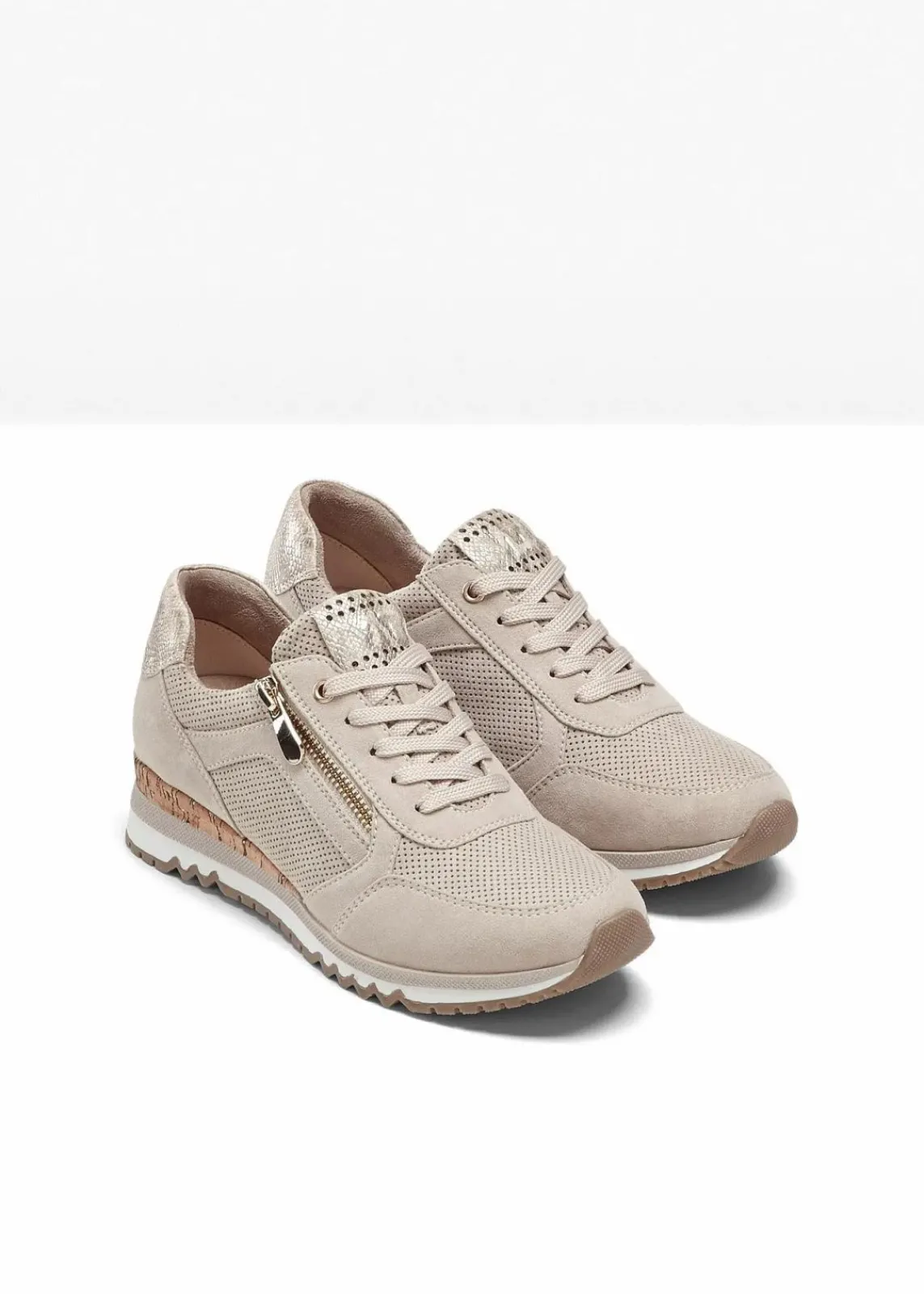 Marco Tozzi High Heels|Sneaker^Sneaker mit Reißverschluss beige
