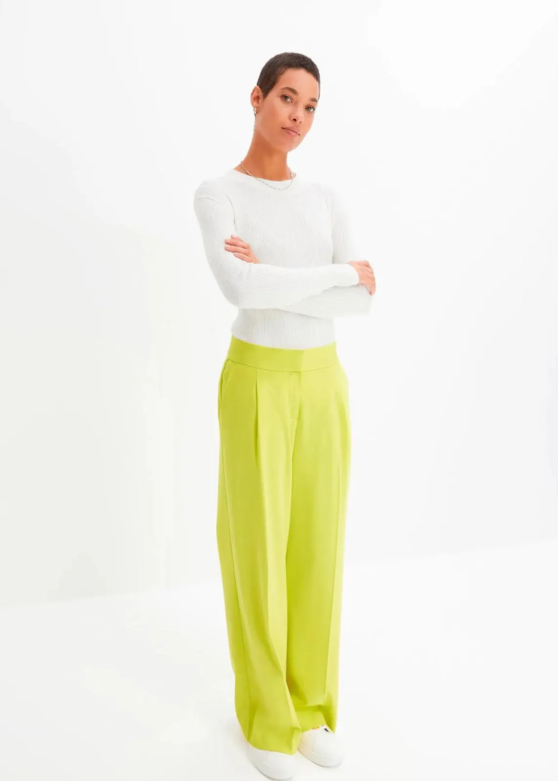 bonprix Hosen|Nachhaltigere Materialien^Marlenehose limettengrün