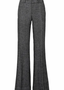 bonprix Kurzgrößen|Bekleidung·Kleider^Marlenehose grau/schwarz meliert