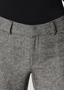 bonprix Kurzgrößen|Bekleidung·Kleider^Marlenehose grau/schwarz meliert