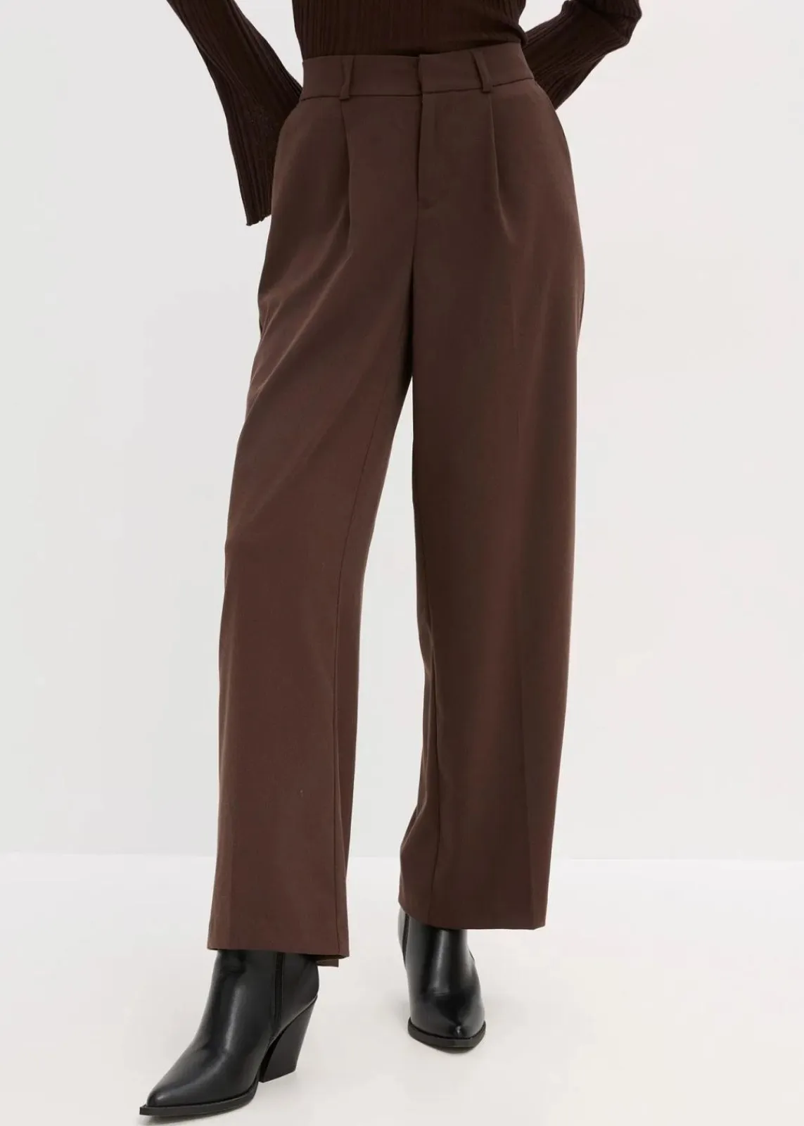 bonprix Bekleidung·Kleider|Nachhaltigere Materialien^Marlenehose dunkelbraun