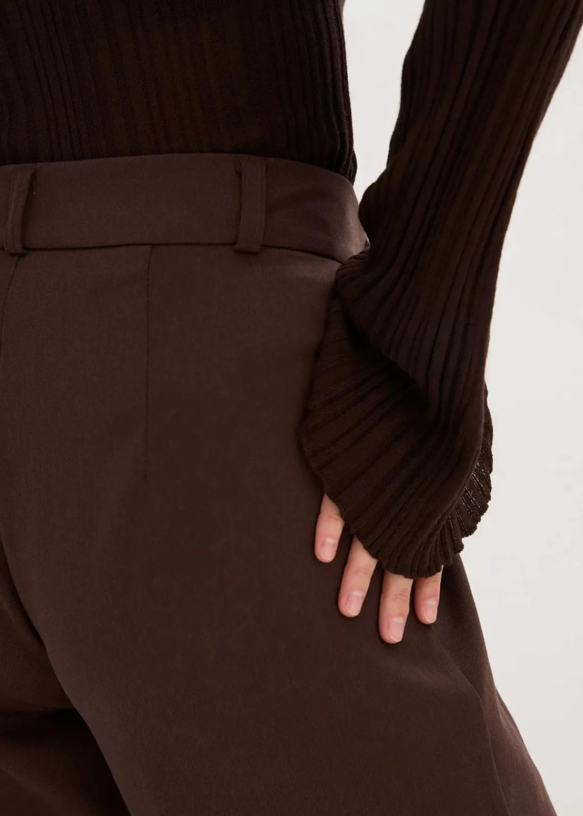 bonprix Bekleidung·Kleider|Nachhaltigere Materialien^Marlenehose dunkelbraun