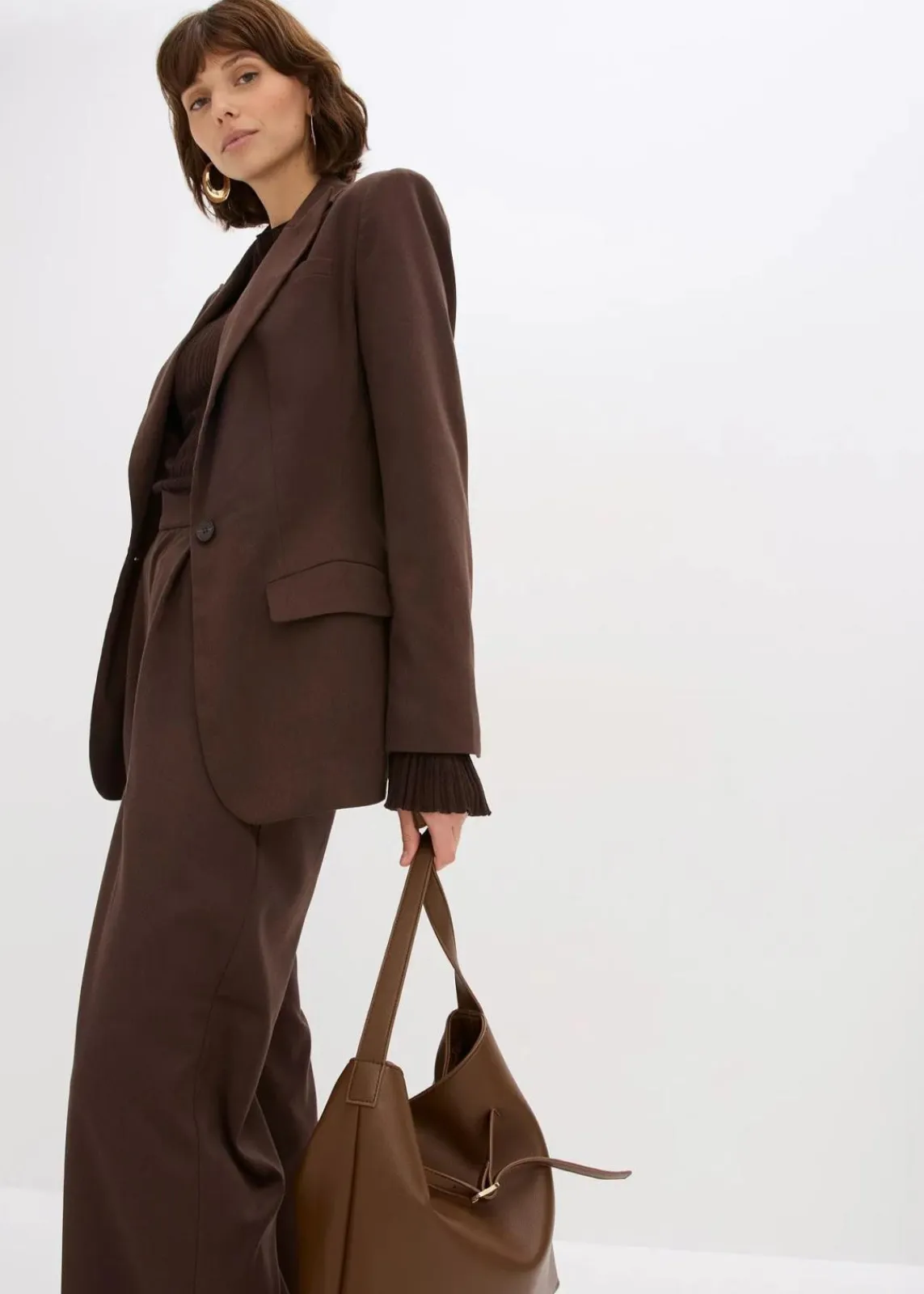 bonprix Bekleidung·Kleider|Nachhaltigere Materialien^Marlenehose dunkelbraun