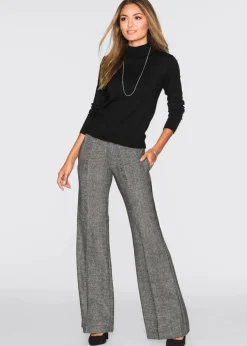 bonprix Bekleidung·Kleider|Hosen^Marlenehose grau/schwarz meliert