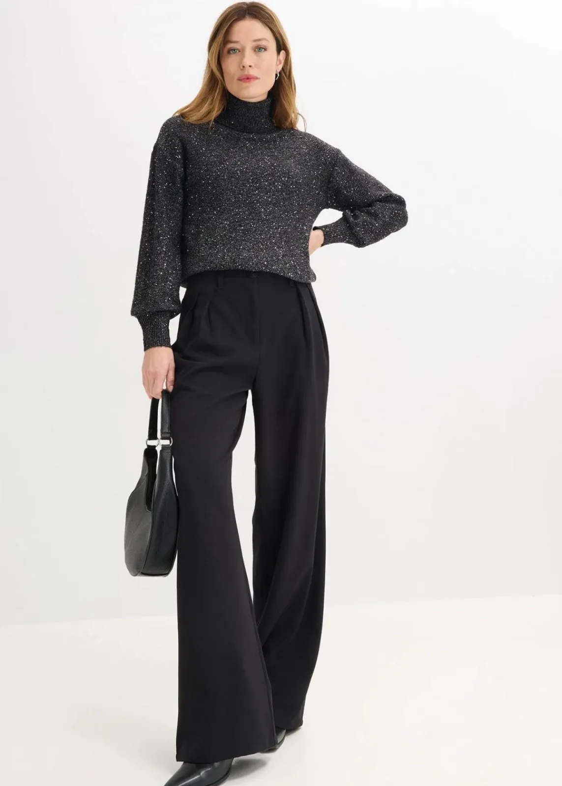 bonprix Bekleidung·Kleider|Hosen^Marlenehose schwarz