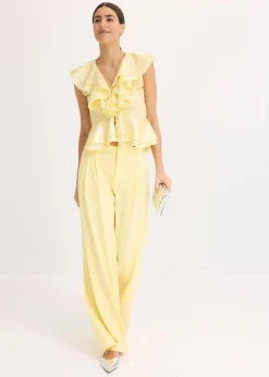bonprix Bekleidung·Kleider|Festliche Mode^Marlenehose hellgelb
