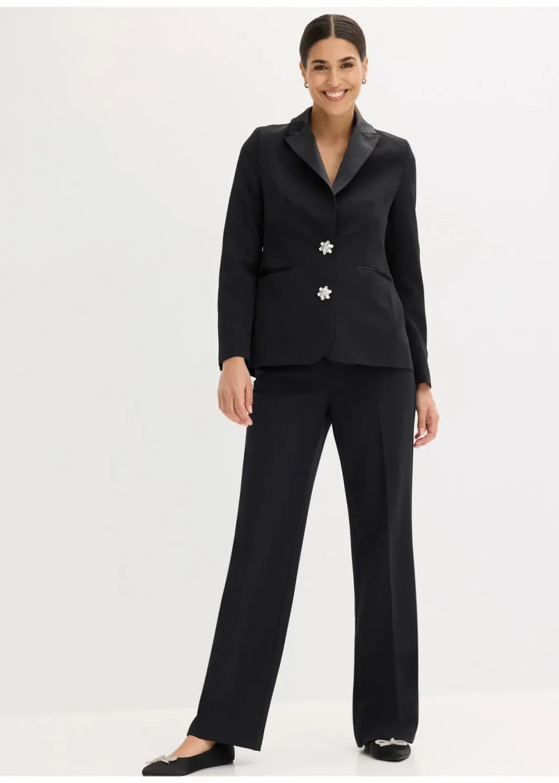 bonprix Bekleidung·Kleider|Festliche Mode^Marlenehose schwarz