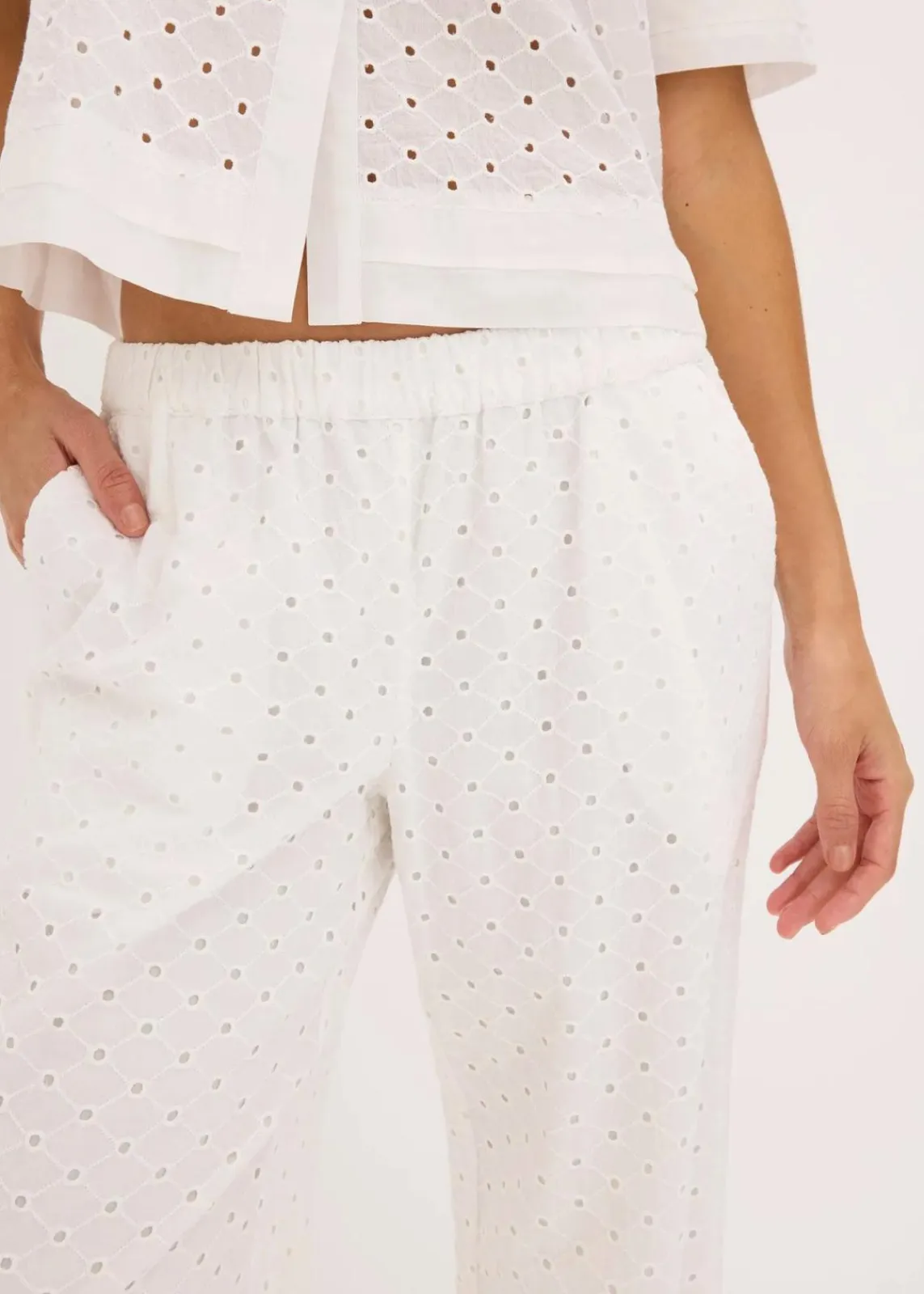 bonprix Bekleidung·Kleider|Hosen^Marlenehose wollweiß