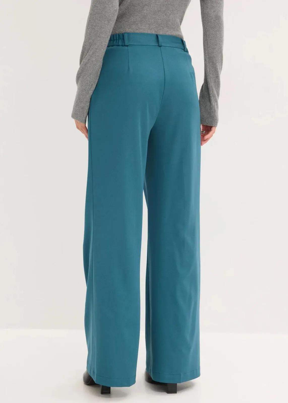 bonprix Kurzgrößen|Bekleidung·Kleider^Marlenehose mit Bequembund pfeffergrün