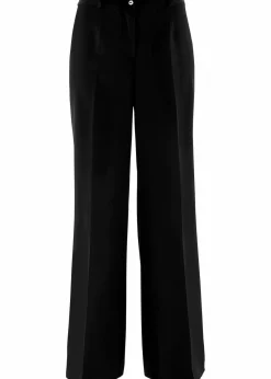 bonprix Hosen|Kurzgrößen^Marlenehose mit Bequembund schwarz