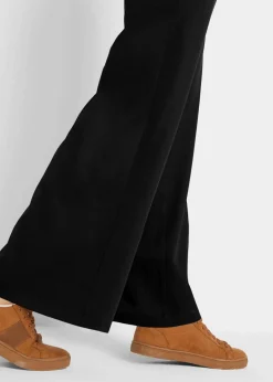 bonprix Hosen|Kurzgrößen^Marlenehose mit Bequembund schwarz
