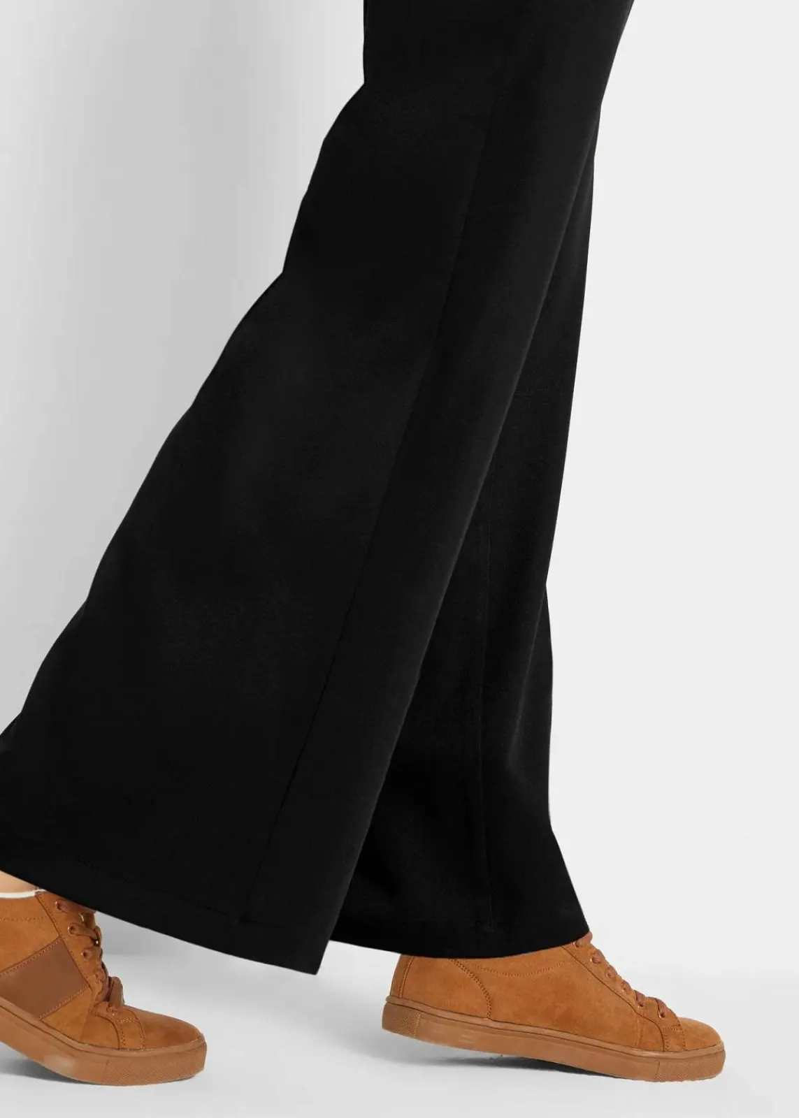 bonprix Hosen|Kurzgrößen^Marlenehose mit Bequembund schwarz