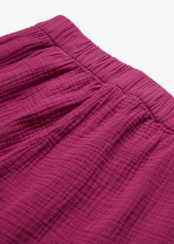 bonprix Hosen^Marlenehose aus Baumwoll-Musselin violett
