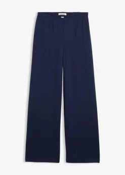 bonprix Hosen|Bekleidung·Kleider^Marlenehose aus bequemen Punto di Roma dunkelblau