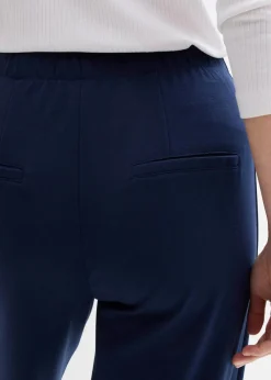 bonprix Hosen|Bekleidung·Kleider^Marlenehose aus bequemen Punto di Roma dunkelblau