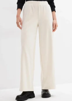 bonprix Bekleidung·Kleider|Hosen^Marlenehose aus bequemen Punto di Roma perlweiß