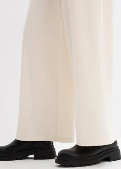 bonprix Bekleidung·Kleider|Hosen^Marlenehose aus bequemen Punto di Roma perlweiß