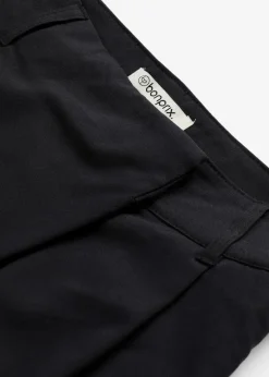 bonprix Bekleidung·Kleider|Hosen^Marlenehose aus fließendem Viskose-Mix schwarz