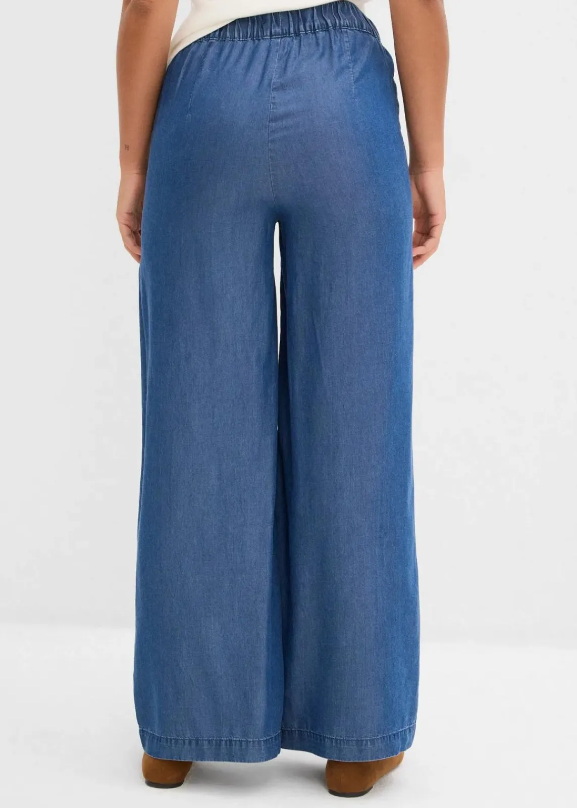 bonprix Hosen|Bekleidung·Kleider^Marlenehose aus fließendem Lyocell blau denim