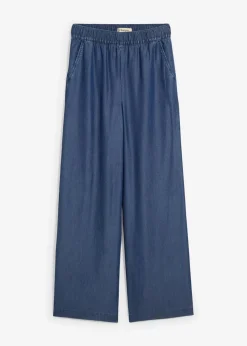 bonprix Bekleidung·Kleider|Hosen^Marlenehose aus fließendem Lyocell dunkelblau denim