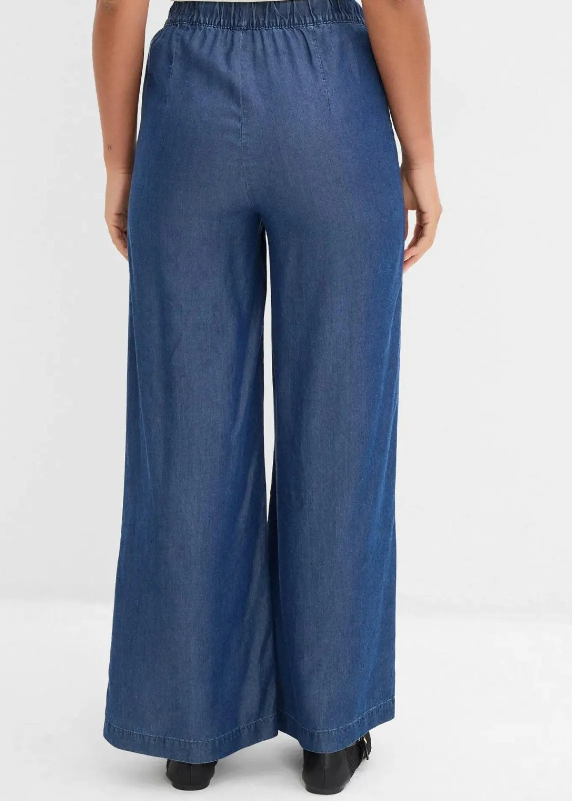 bonprix Bekleidung·Kleider|Hosen^Marlenehose aus fließendem Lyocell dunkelblau denim