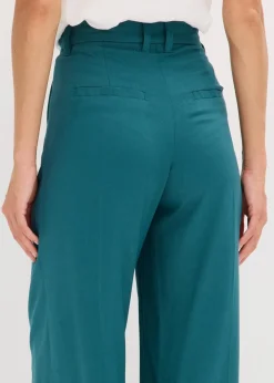 bonprix Hosen|Bekleidung·Kleider^Marlenehose aus fließender Viskose pfeffergrün