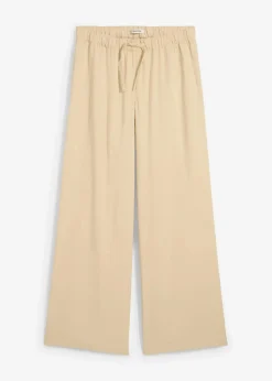 bonprix Hosen|Bekleidung·Kleider^Marlenehose aus fließender Viskose grünbeige