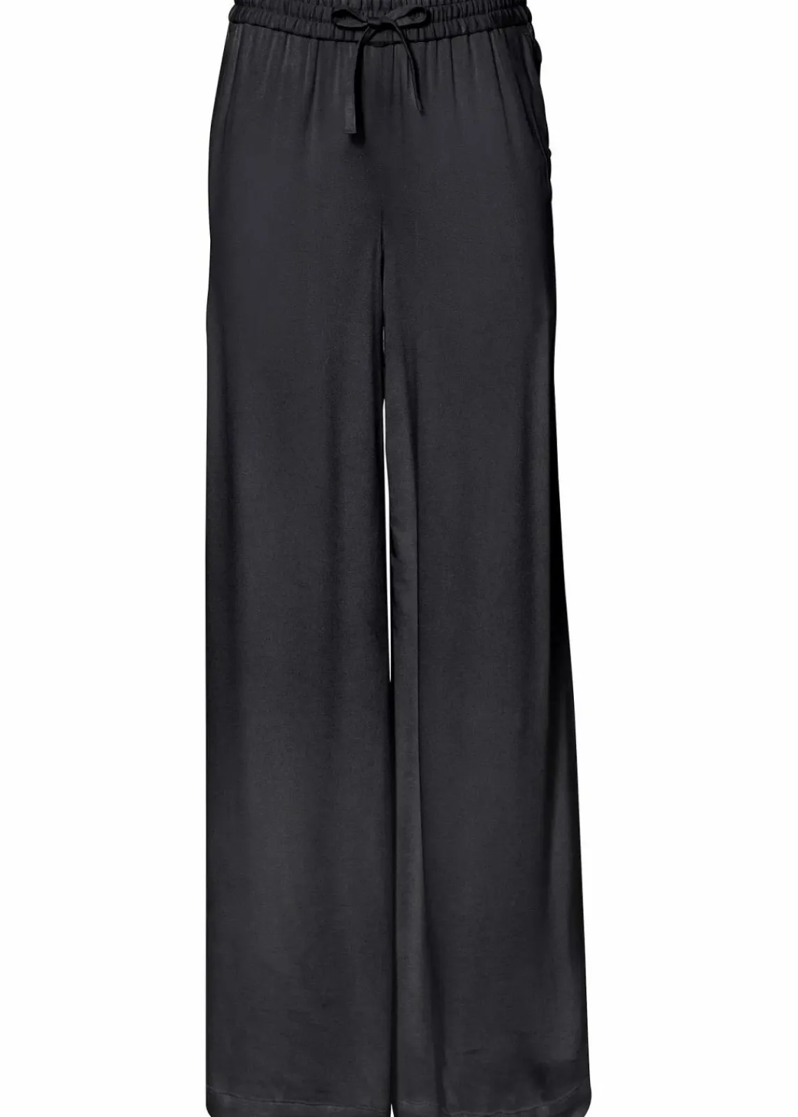 bonprix Bekleidung·Kleider|Hosen^Marlenehose aus leicht glänzender Viskose schwarz