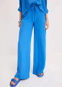 bonprix Hosen|Bekleidung·Kleider^Marlenehose aus leichtem Crêpe gletscherblau