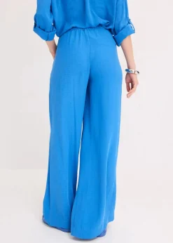 bonprix Hosen|Bekleidung·Kleider^Marlenehose aus leichtem Crêpe gletscherblau
