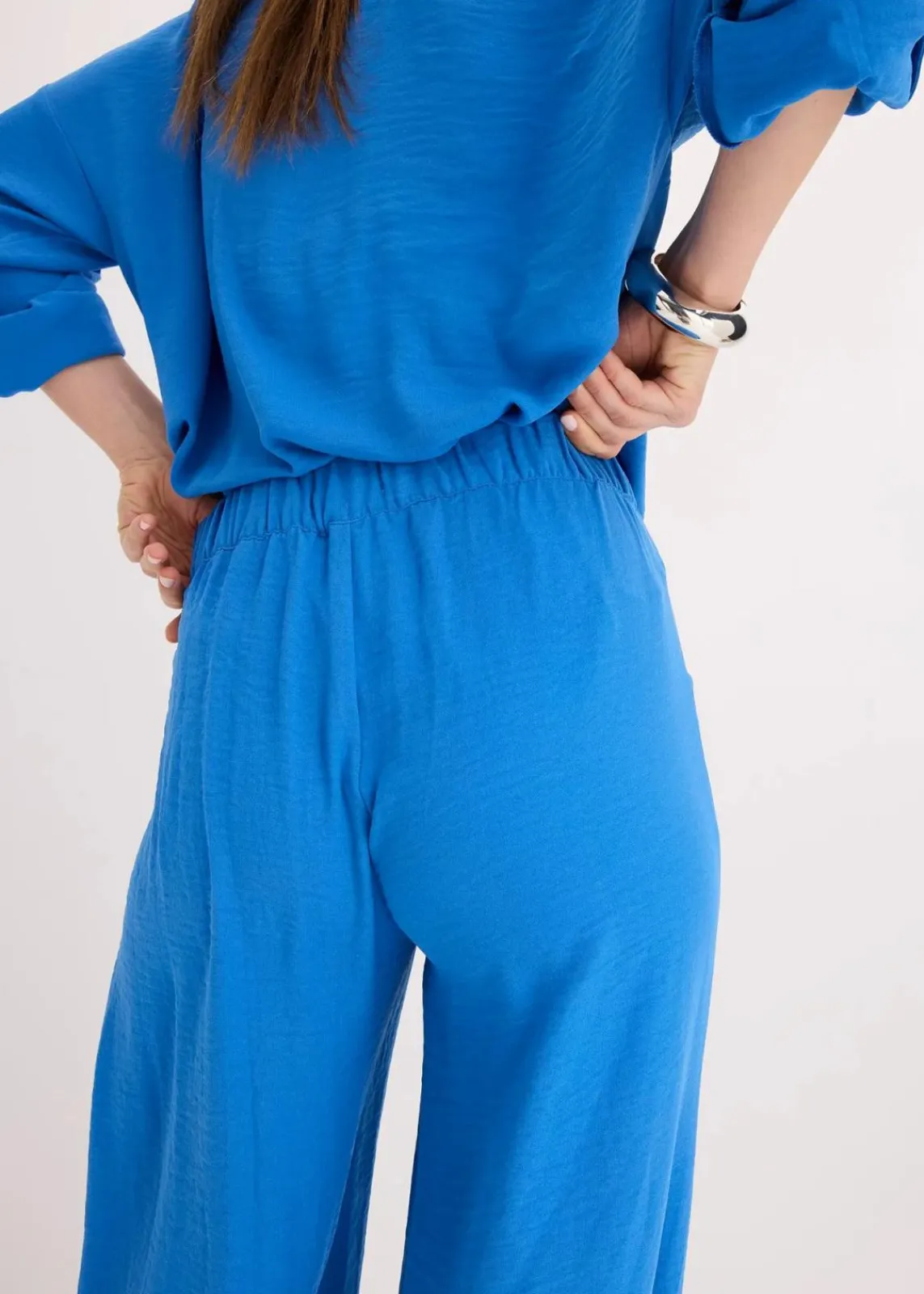 bonprix Hosen|Bekleidung·Kleider^Marlenehose aus leichtem Crêpe gletscherblau