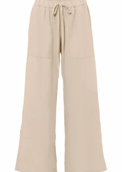 bonprix Hosen|Bekleidung·Kleider^Marlenehose aus Leinen sandbeige