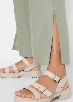 bonprix Bekleidung·Kleider|Hosen^Marlenehose aus Leinen seegras