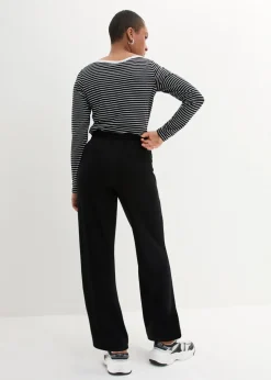 bonprix Bekleidung·Kleider|Hosen^Marlenehose aus Viskose-Mix schwarz