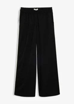 bonprix Bekleidung·Kleider|Hosen^Marlenehose aus Viskose-Mix schwarz/wollweiß