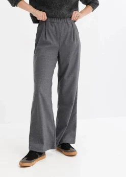 bonprix Hosen|Nachhaltigere Materialien^Marlene-Hose in Wolloptik anthrazit meliert meliert
